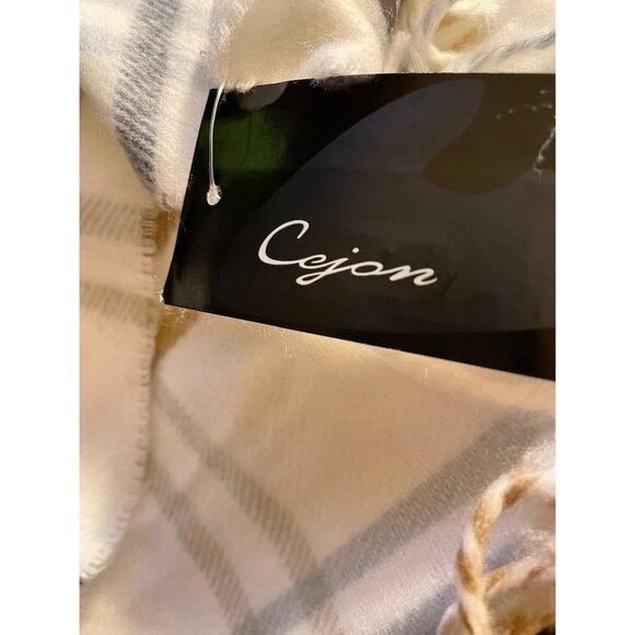 Cejon Plaid Fringe Italian Scarf (444) - Picture 3 of 5